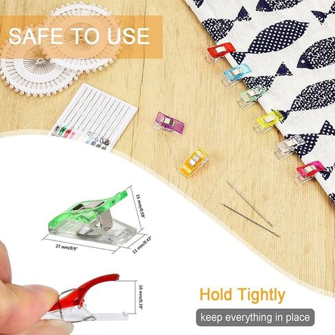 50 High-Quality Plastic Clips, Sewing Accessories, for Sewing, Quilting Supplies, and Craft Tools, Sewing Clamps (50PC-Colorful) in Saudi Arabia