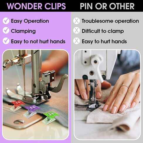 50 High-Quality Plastic Clips, Sewing Accessories, for Sewing, Quilting Supplies, and Craft Tools, Sewing Clamps (50PC-Colorful) in Saudi Arabia