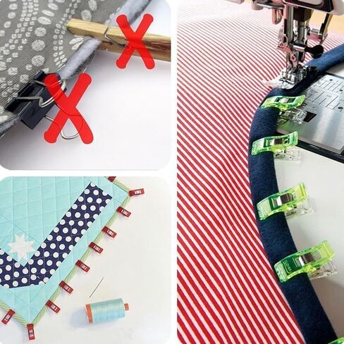 50 High-Quality Plastic Clips, Sewing Accessories, for Sewing, Quilting Supplies, and Craft Tools, Sewing Clamps (50PC-Colorful) in Saudi Arabia