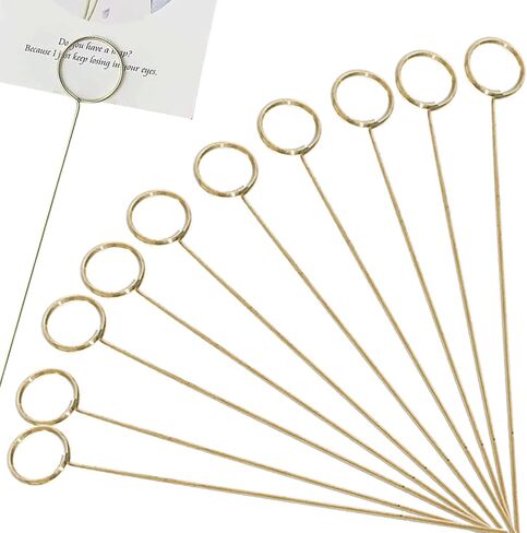 60PCS Sticks for Flower Bouquet, Metal Floral Picks, Gold Place Card Holder, Heart Loop Picture Holders, Flower Bouquet Accessories, Valentine’s Day Flower Arrangements Supplies, Floral Supplies in Saudi Arabia