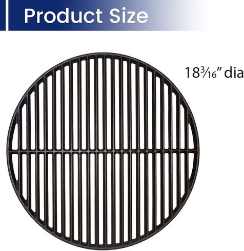 Shengyongh CC69991 (1-Pack) 18 Inch Cast Iron Cooking Grate for Kamado Joe KJ-HCICG Classic Joe KJ-23RHC Classic II KJ23NRHCI Classic III Stand-Alone Classic, Vision Grill VGKSS-CC2, B-11N1A1-Y2A in Saudi Arabia