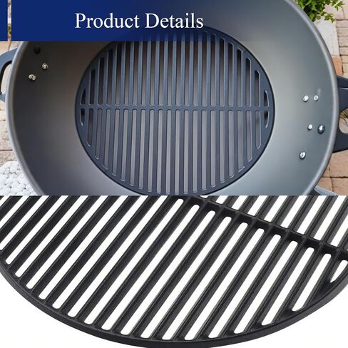 Shengyongh CC69991 (1-Pack) 18 Inch Cast Iron Cooking Grate for Kamado Joe KJ-HCICG Classic Joe KJ-23RHC Classic II KJ23NRHCI Classic III Stand-Alone Classic, Vision Grill VGKSS-CC2, B-11N1A1-Y2A in Saudi Arabia