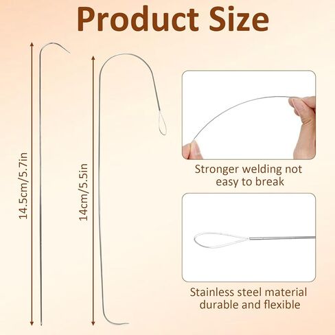 4 Pack Stainless Steel Beading Needles Set - Big Eye,Curved & Clip - Style,5.3-6.7 Inches,Ideal for Jewelry Making Like Bracelets & Necklaces in Saudi Arabia