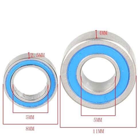 RC Bearing Kit, Suitable for Tamiya, Grasshopper, Hornet, Lunchbox, Includes 9PCS MR115-2RS 5x11x4mm, 1PC MR85-2RS 5x8x2.5mm in Saudi Arabia