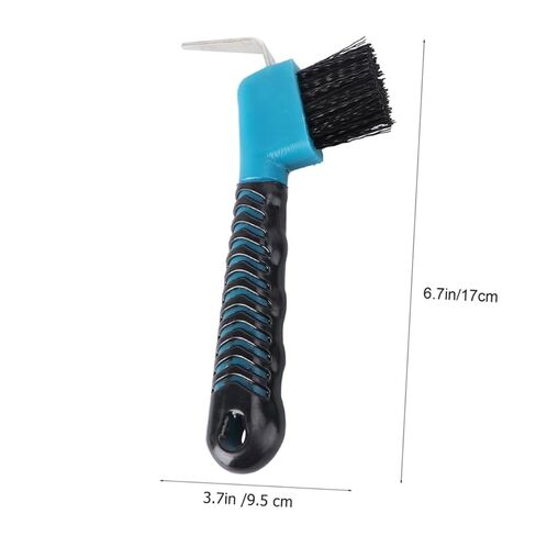 POPETPOP 2Pcs Grip Hoof Picks for Horse Grooming Durable Hoof Cleaning Tool Convenient Hoof Brush with Built Hook Essential Supplies for Horse Care Random Colors in Saudi Arabia