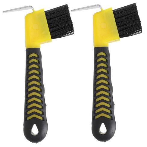 VANZACK 2pcs Horse Hoof Cleaning Brush Set Professional Hoof Pick with Plastic Handle Equestrian Tool for Grooming and Horseshoe Care Random Color in Saudi Arabia