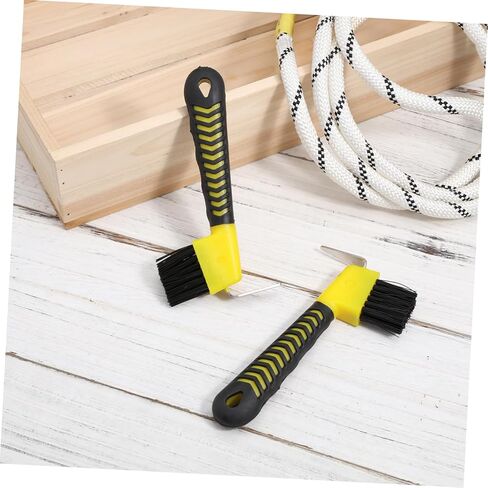 VANZACK 2pcs Horse Hoof Cleaning Brush Set Professional Hoof Pick with Plastic Handle Equestrian Tool for Grooming and Horseshoe Care Random Color in Saudi Arabia