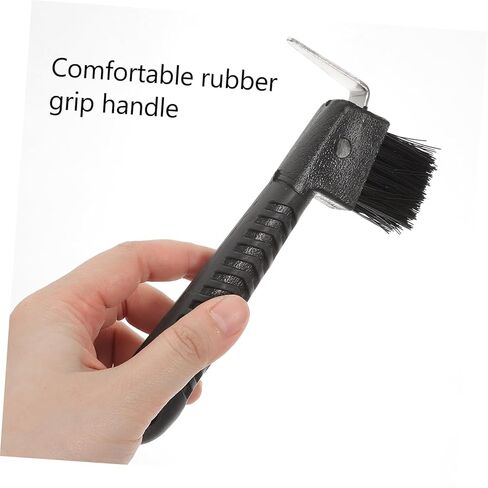 VANZACK 2pcs Horse Hoof Cleaning Brush Set Professional Hoof Pick with Plastic Handle Equestrian Tool for Grooming and Horseshoe Care Random Color in Saudi Arabia