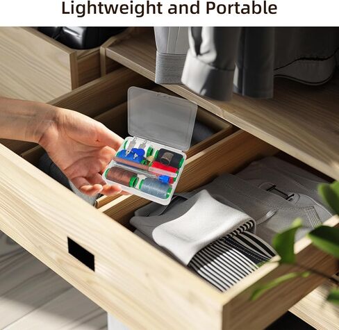 HaBuVoi Steel Needles for Hand Sewing,Big Eye Steel Needle Set,39 Pc Set -Transparent Box,25 Hand Sewing Needles,6 Colors Thread,3 Threading Needle,Suture Remover,Daily Repair & DIY Craft in Kuwait