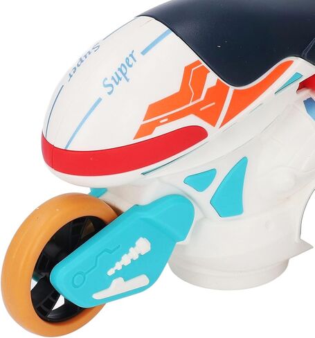 CHICIRIS Kids Rotating Motorcycle Toy, Transformer Remote Control Multifunctional Drifting Motorbike with Lights and Music for Indoor Outdoor Play, Safe in Kuwait
