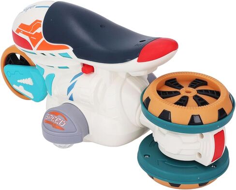 CHICIRIS Kids Rotating Motorcycle Toy, Transformer Remote Control Multifunctional Drifting Motorbike with Lights and Music for Indoor Outdoor Play, Safe in Kuwait