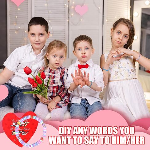 32 Sets Valentines Bracelets with Cards Student Valentines Favors from Teacher Our Class Would Knot Be the Same Without You Adjustable Stretch Beaded Friendship Bracelet Classroom Gifts in Saudi Arabia
