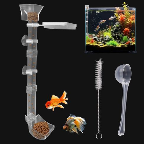 Shrimp Feeding Tube and Dish Set,Aquarium Fish Feeder Tube Kit,Clear Shrimp Feeder Fish Tank Feeding Supplies with Feeding Ring Cleaning Brush for Fish Tank Aquarium Feeding Dish in Saudi Arabia