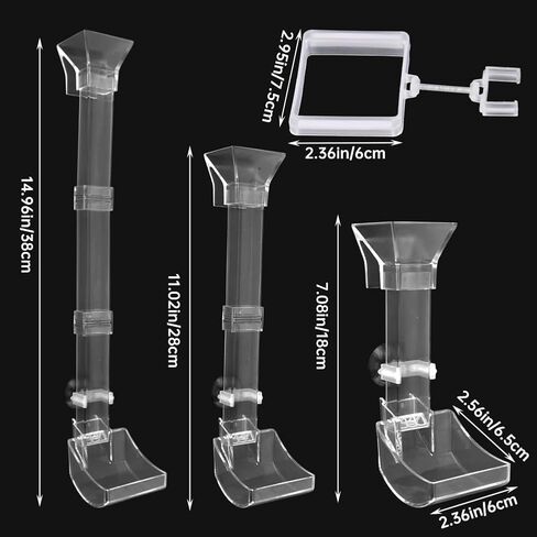 Shrimp Feeding Tube and Dish Set,Aquarium Fish Feeder Tube Kit,Clear Shrimp Feeder Fish Tank Feeding Supplies with Feeding Ring Cleaning Brush for Fish Tank Aquarium Feeding Dish in Saudi Arabia