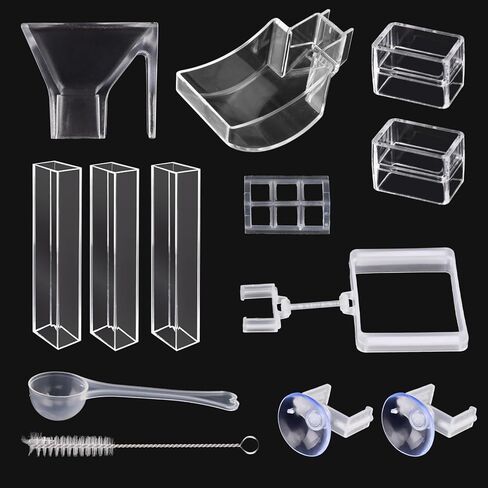 Shrimp Feeding Tube and Dish Set,Aquarium Fish Feeder Tube Kit,Clear Shrimp Feeder Fish Tank Feeding Supplies with Feeding Ring Cleaning Brush for Fish Tank Aquarium Feeding Dish in Saudi Arabia