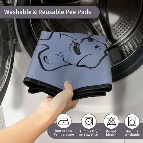 2 Pack Washable Pee Pads for Dogs 18"x24", Reusable Training Puppypads Absorbency Non-Slip & Leak-Proof for Pet Whelping Box Playpen Crate Sofa Bed Floors (Gray) in Kuwait