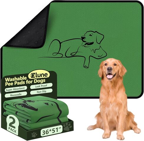 2 Pack Washable Pee Pads for Dogs 18"x24", Reusable Training Puppypads Absorbency Non-Slip & Leak-Proof for Pet Whelping Box Playpen Crate Sofa Bed Floors (Gray) in Kuwait