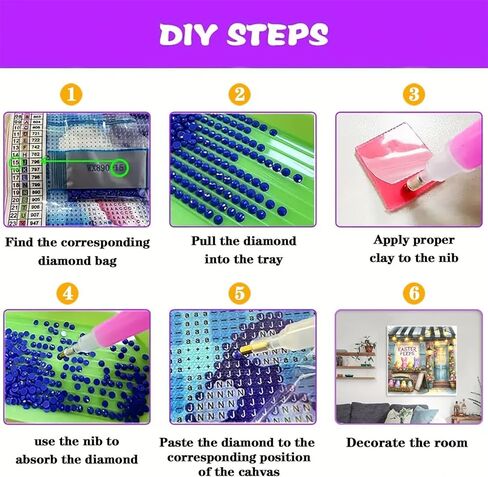 KYOQFVN Easter House Diamond Painting Kits for Adults - Full Drill Round Diamond Dots, DIY Diamond Art Kits for Beginners, Gem Art Painting Kit for Home Wall Decor 14×14 Inch in Kuwait