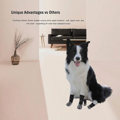 ‌VALFRID Non-Slip Dog Socks with Double Sides Grips, and Durable Dogs Grip Socks,Hardwood Floors Anti-Slip,Dog Booties for Small Medium Large Dogs M in Saudi Arabia