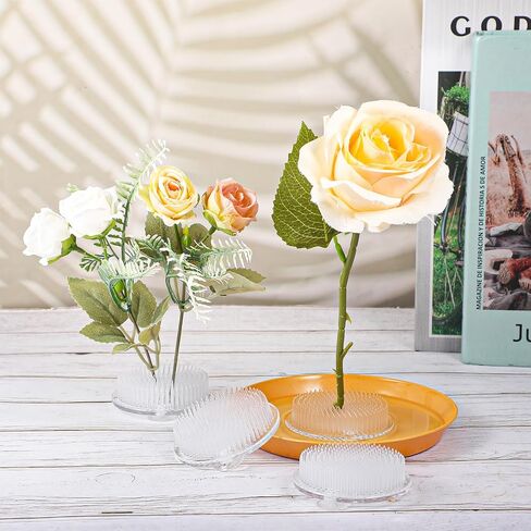 Kifmurase 30PCS Plastic Flower Frog Pin Holder, 2.76" Round Japanese Floral Pin Kenzan with Sucker Base for Arrangements Vase, Flower Arranger Holder Pins Frog for Wedding, Party Home Plant Decoration in Kuwait