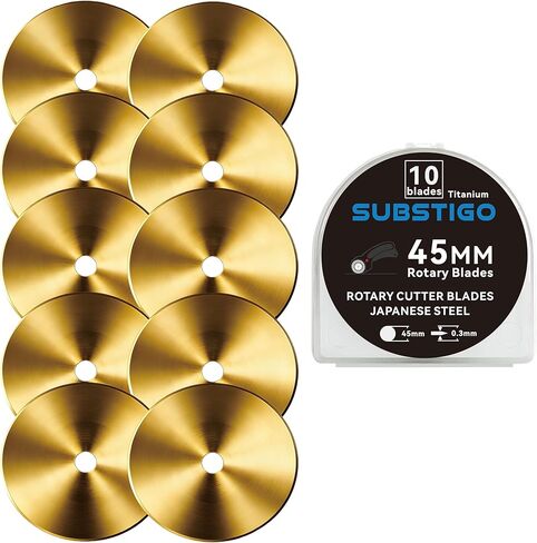 10 Pack 45mm Rotary Cutter Blades – for Fiskars Blade Replacement, Compatible with Fiskars Rotary Cutters, Sharp Rotary Cutter Blade for Quilting/Sewing/Arts Crafts (SKS-7 Grey) in Saudi Arabia
