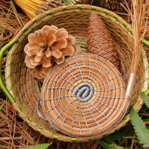 مجموعة أدوات صنع سلة إبرة الصنوبر فيبرينث، لوازم نسج السلال من الروطان مع أداة اللف، خيط مشمع، حلقة إبرة وكشتبان، كماشة أنف طويلة in Kuwait