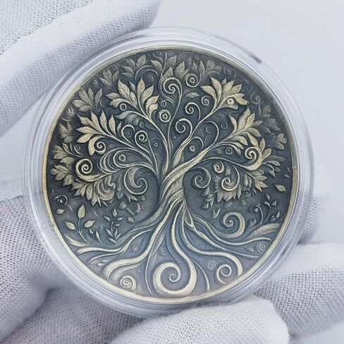 Inspirational Coins Tree of Life Challenge Coin - Motivational Quote & Artistic Design in Saudi Arabia
