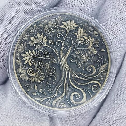 Inspirational Coins Tree of Life Challenge Coin - Motivational Quote & Artistic Design in Saudi Arabia