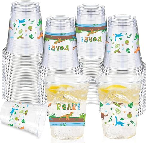 50Pcs Luau Party Decoration Cups 16 OZ Disposable Plastic Drinking Cups with Pineapple Flamingo for Hawaiian Tropical Aloha Pool Beach Birthday Party Decor Supplies in Saudi Arabia