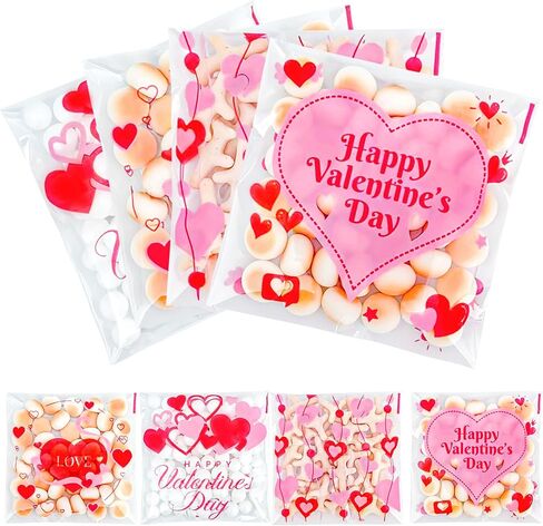 100Pcs Self-Sealing Halloween Cookie Bags - 4x4 Inch Clear Self Adhesive Halloween Cellophane Treat Bags - Plastic Small Goodie Candy Snack bag for Trick or Treat Party Favors & Decorations 5 Styles in Saudi Arabia