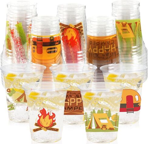 50Pcs Luau Party Decoration Cups 16 OZ Disposable Plastic Drinking Cups with Pineapple Flamingo for Hawaiian Tropical Aloha Pool Beach Birthday Party Decor Supplies in Saudi Arabia
