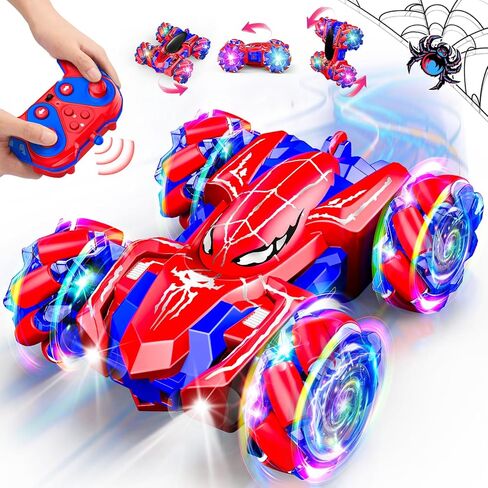 سيارة تحكم عن بعد مزدوجة الجوانب للأولاد 4-7، تدور 360 درجة 2.4 جيجا هرتز سريعة الشحن 4WD RC ألعاب سيارات للأولاد 4-6 5-7 8-13 في الهواء الطلق لأعياد الميلاد وعيد الهالوين وهدايا عيد الميلاد للأطفال in Saudi Arabia