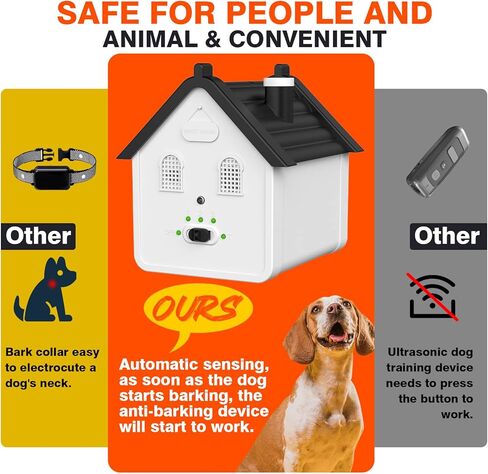 Anti Barking Device for Dogs, Ultrasonic Dog Bark Deterrent Devices Safe for Dogs, Dog Barking Control Devices Up to 50 Ft Range Dog Training & Behavior Aids, Anti Barking Device for Dogs Indoor in Kuwait