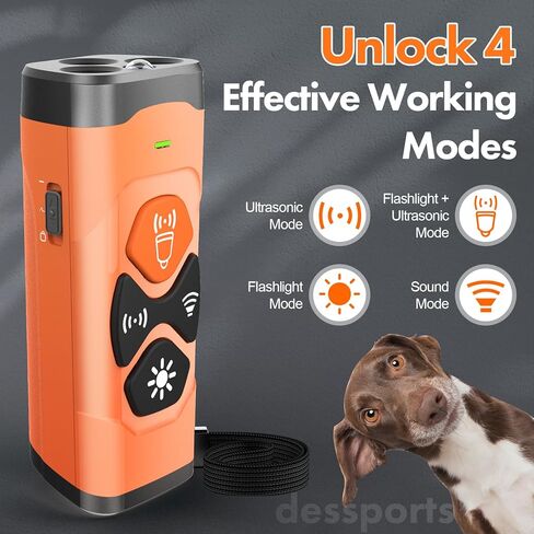 جهاز مضاد للنباح للكلاب - أجهزة ردع لحاء الكلاب بمدى 50 قدمًا - رادع لحاء الكلاب بالموجات فوق الصوتية لإيقاف السلوك السيئ - جهاز مضاد للنباح قابل لإعادة الشحن للكلب الخاص أو الجيران in Kuwait