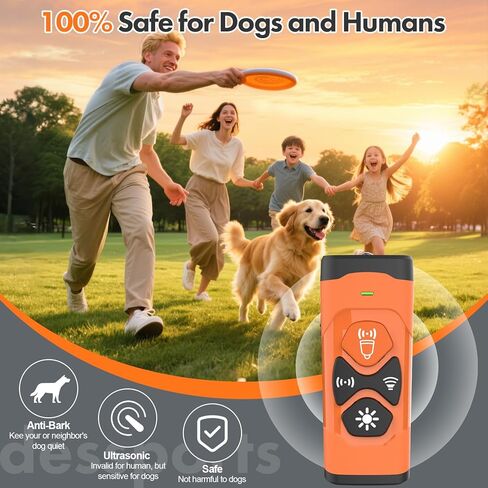 جهاز مضاد للنباح للكلاب - أجهزة ردع لحاء الكلاب بمدى 50 قدمًا - رادع لحاء الكلاب بالموجات فوق الصوتية لإيقاف السلوك السيئ - جهاز مضاد للنباح قابل لإعادة الشحن للكلب الخاص أو الجيران in Kuwait