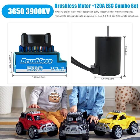 3650 3900KV Brushless Motor Fit for RC Car Power System Combo with 120A Speed Controller in Saudi Arabia