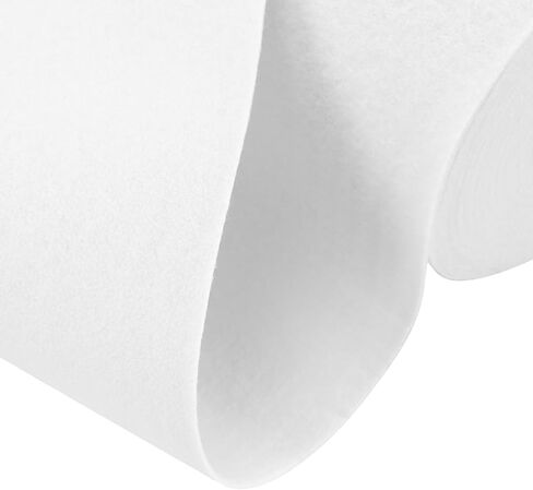KEILEOHO 16.5 Inch x 10 Yards Iron-On Fusible Fleece Interfacing, Heavy Weight Fusible Fleece, White Sewing Interfacing Fabric, Single Sided Interface Fabric for Home Sewing, Crafting in Kuwait