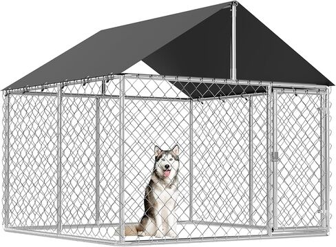 Outdoor Dog Enclosure Heavy Duty Dog Kennel House Mesh Dog Big Cage Pet Kennel Steel Fence with Secure Lock in Saudi Arabia