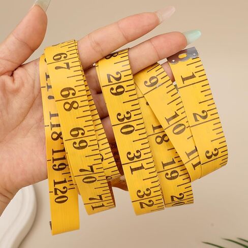 3m/1Roll Double Scale Soft Leather Tape Measure Yellow Measuring Fabric Tailor Tape Measure Tool DIY Sewing Crafts in Saudi Arabia