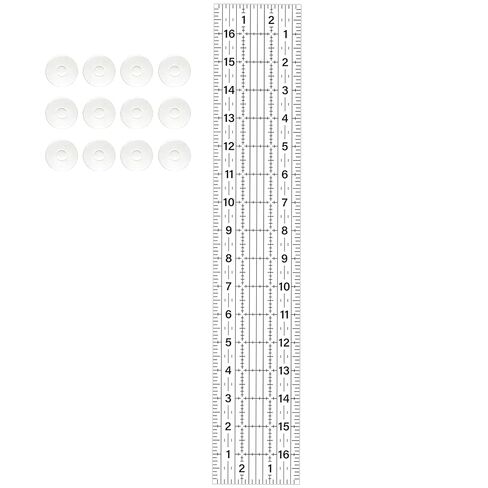 Clear 3 x17 Inch Sewing Ruler Set for Confident Cutting. Thick Acrylic Quilting Rulers with Easy-to-Read Measurements, Rotary Cutter Safe, Perfect Sewing and Quilting Supplies with Non Slip Rings in Saudi Arabia