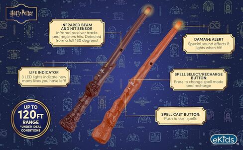 eKids Harry Potter Dueling Wands with Lights and Sound Effects, Designed for Fans of Harry Potter Toys in Saudi Arabia