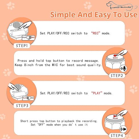 BOSKEY 6 Dog Buttons for Communication Pet Talking Buttons Starter Set Dog Speaking Buttons 50 Stickers Recordable Button One Waterproof mat in Saudi Arabia