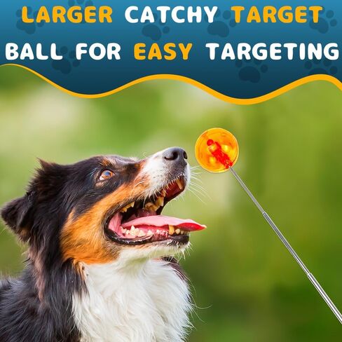 DuDuDog Dog Training Clicker for Training with Retractable Target Stick and Bright Ball, Clear Plastic Handle, Adjustable Length Trainer for Dogs, Puppies, Cats and Pets in Saudi Arabia