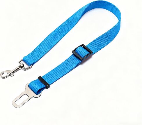 Universal Pet Safety Belt – Adjustable Dog Tether, Secure Buckle for All Vehicles - Blue in Saudi Arabia