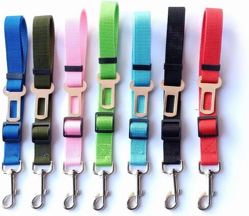 Universal Pet Safety Belt – Adjustable Dog Tether, Secure Buckle for All Vehicles - Blue in Saudi Arabia