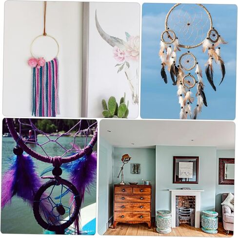 Cabilock 3pcs Metal Dream Catcher Wind Chime Iron Hoop DIY Craft Ornament for Living in Saudi Arabia