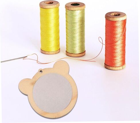 Tofficu 5pcs DIY Wooden Embroidery Hoops Kitten Bear Shape Mini Cross Stitch Fixing Frame for Sewing in Saudi Arabia