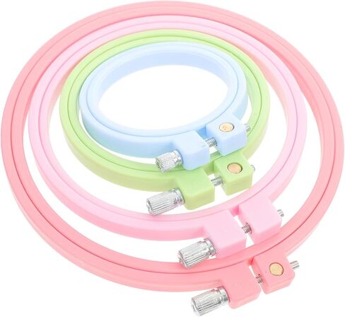 Tofficu 4pc Adjustable Cross Embroidery Hoops Set Versatile Craft for Projects Includes for All and Painting in Saudi Arabia