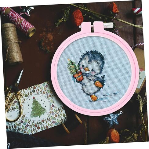 Tofficu 4pc Adjustable Cross Embroidery Hoops Set Versatile Craft for Projects Includes for All and Painting in Saudi Arabia