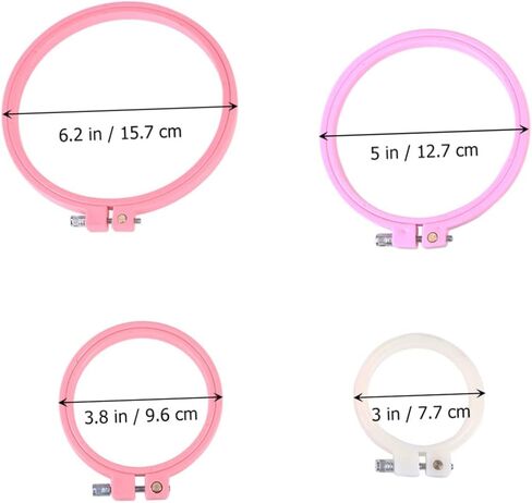 Tofficu 4pc Adjustable Cross Embroidery Hoops Set Versatile Craft for Projects Includes for All and Painting in Saudi Arabia